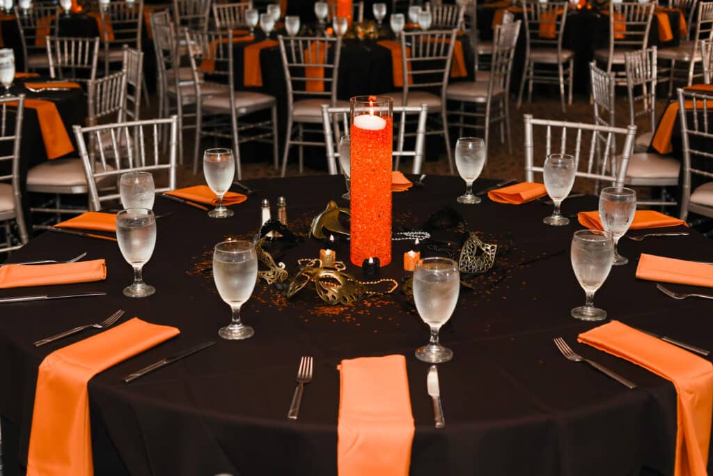 fancy dinner table setup